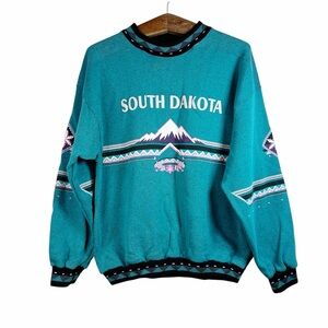 Vintage Arctic Adventure South Dakota Sweater 90s Retro Grandpacore Grandmacore